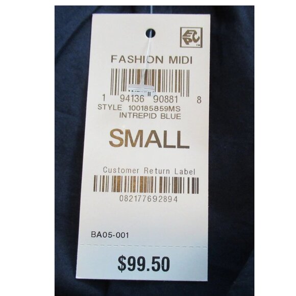 On 34th Women's Cotton Embroidered A-Line Maxi Dress, Intrepid Dark Blue, Small - Picture 6 of 8